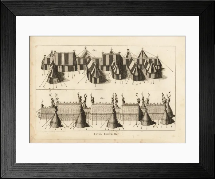 Framed Print : Royal tents pitched for a meeting at Ardres 1520 Framed Print : Royal tents pitched for a meeting at Ardres 1520