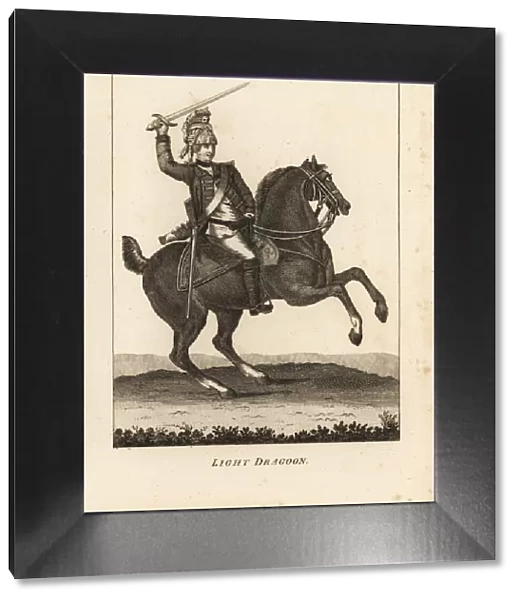 Uniform of Light Dragoon cavalry, with sword