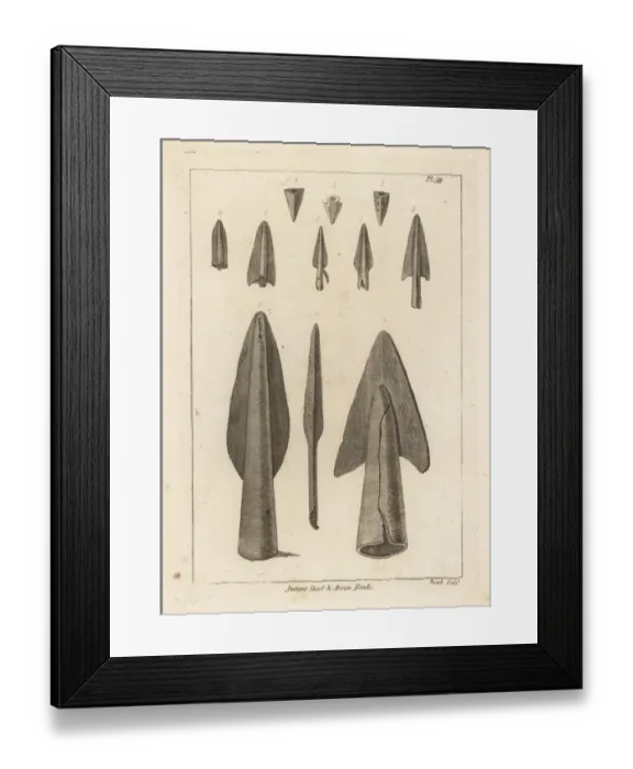 Framed Print : Ancient dart and arrow heads Framed Print : Ancient dart and arrow heads