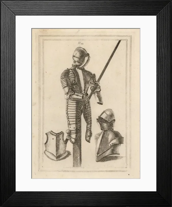 Framed Print : Suit of tilting armour, helmet and cuirass Framed Print : Suit of tilting armour, helmet and cuirass