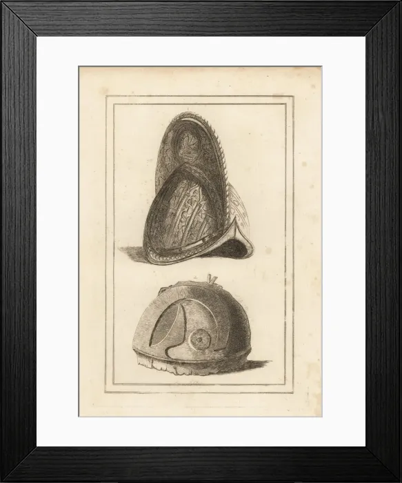 Framed Print : Venetian morion and Roman helmet Framed Print : Venetian morion and Roman helmet