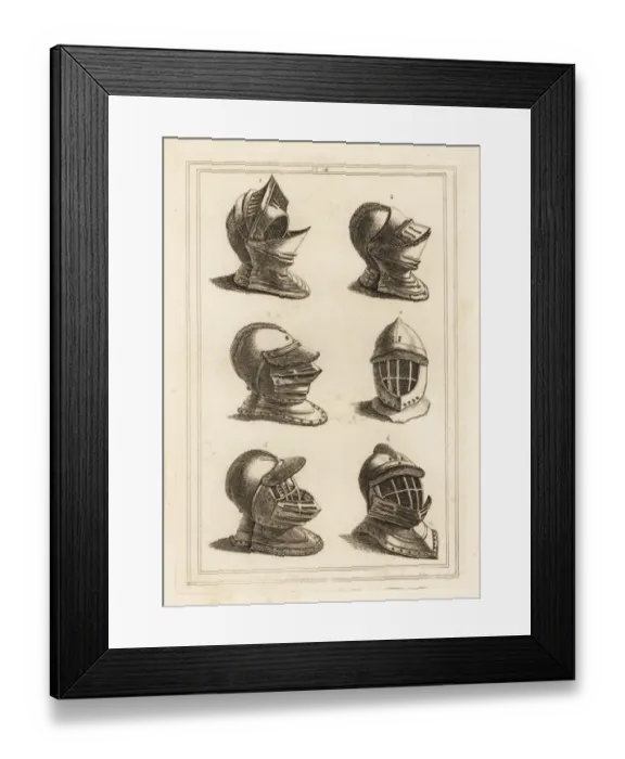 Framed Print : Helmets from the Tower of London