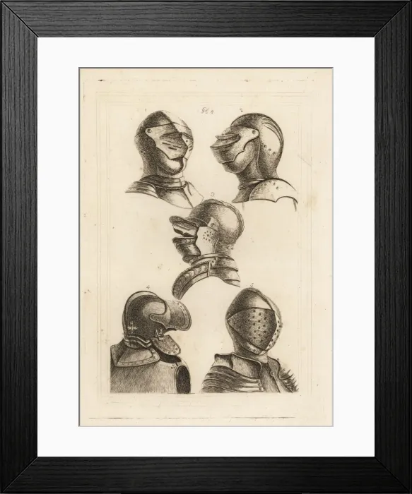 Framed Print : Helmets from the Tower of London Framed Print : Helmets from the Tower of London