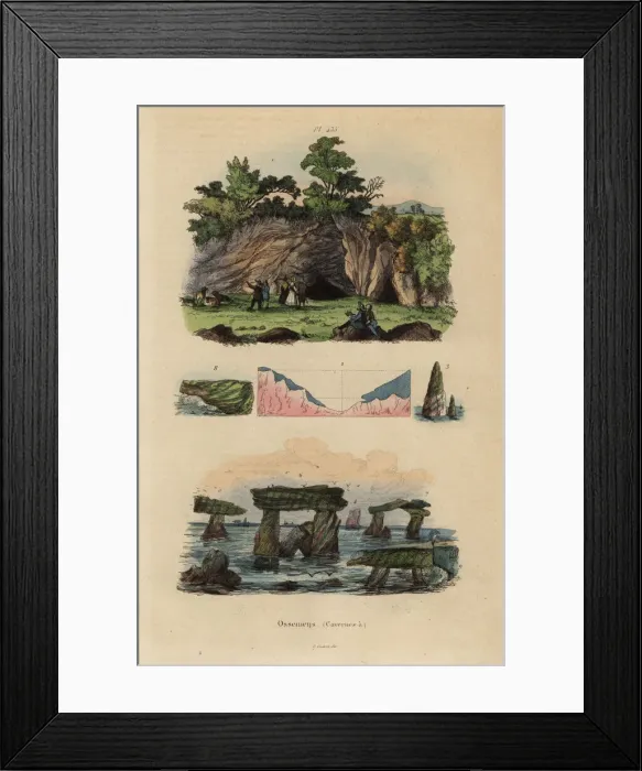 Framed Print : Grotto and prehistoric stones in the Vendee, France Framed Print : Grotto and prehistoric stones in the Vendee, France
