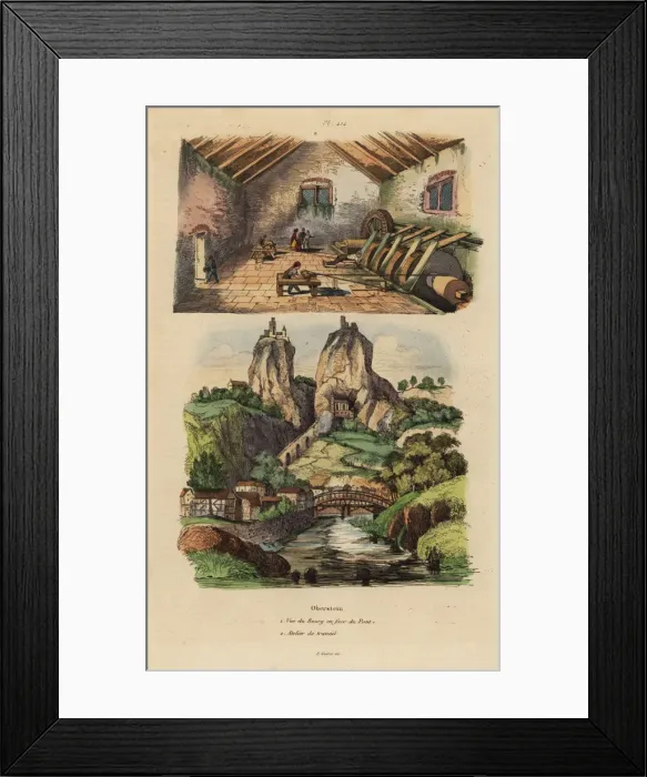 Framed Print : Town of Oberstein and gem-polishing mill Framed Print : Town of Oberstein and gem-polishing mill