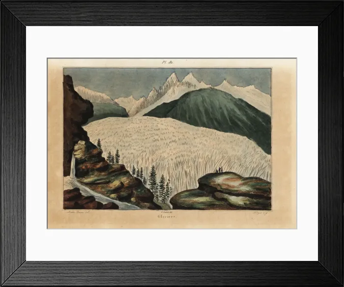 Framed Print : Glaciers in the Alps Framed Print : Glaciers in the Alps