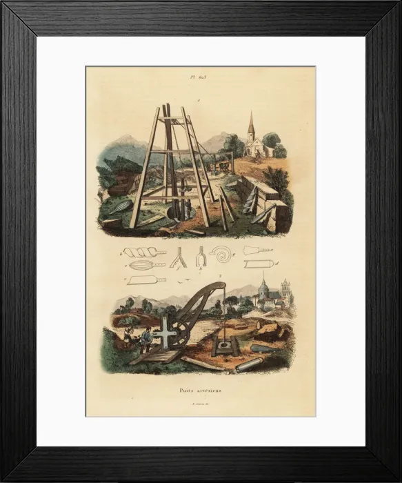 Framed Print : Artesian wells or aquifers Framed Print : Artesian wells or aquifers