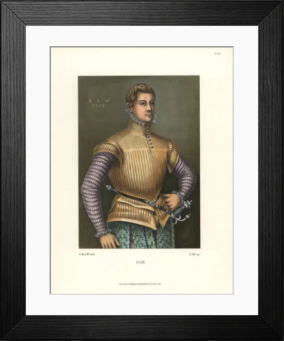 Framed Print : Portrait of a young man in intricate deer-leather Framed Print : Portrait of a young man in intricate deer-leather