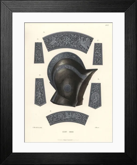 Framed Print : Helm called Beckehnaube or Bassinet, late 16th century Framed Print : Helm called Beckehnaube or Bassinet, late 16th century