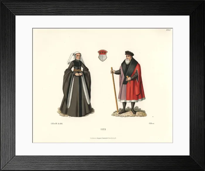 Framed Print : Bartholomeus Brun, burgher, and burgher woman Framed Print : Bartholomeus Brun, burgher, and burgher woman