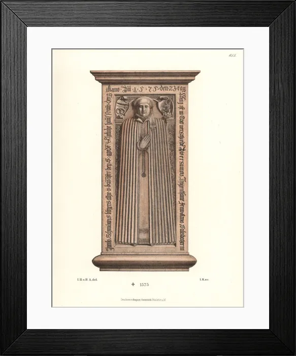 Framed Print : Gravestone of Anna Schmittner, died 1575 Framed Print : Gravestone of Anna Schmittner, died 1575