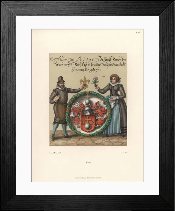 Framed Print : City ironsmith Niklas Ruhl and his wife standing Framed Print : City ironsmith Niklas Ruhl and his wife standing