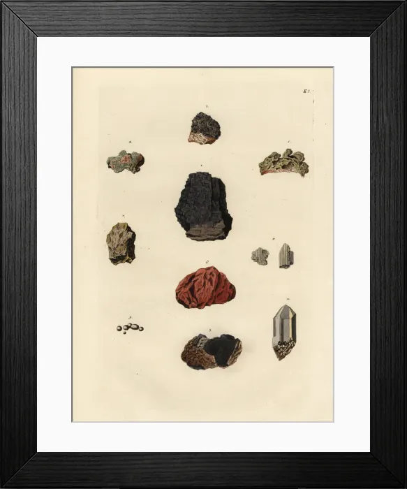 Framed Print : Varieties of lead ores Framed Print : Varieties of lead ores