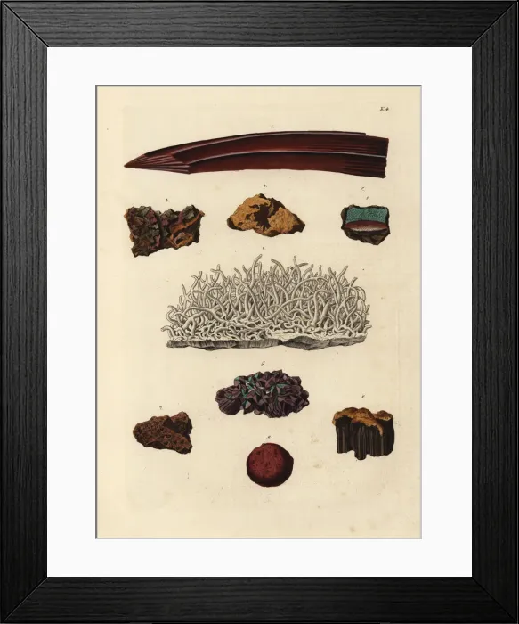 Framed Print : Varieties of iron ore Framed Print : Varieties of iron ore