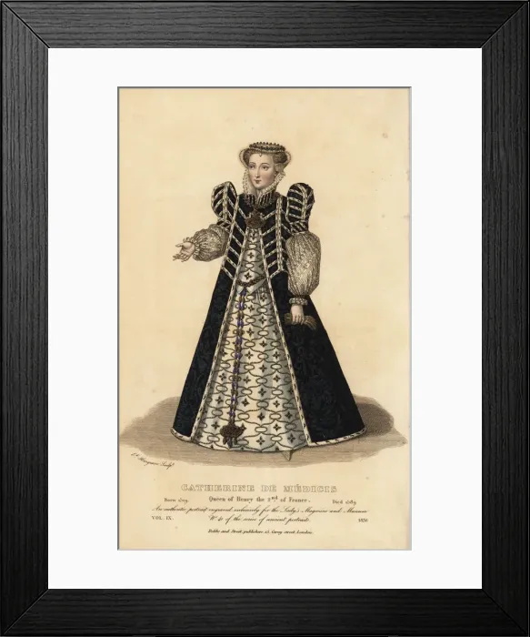 Framed Print : Catherine de Medicis, queen of Henry II of France, 1519-1589