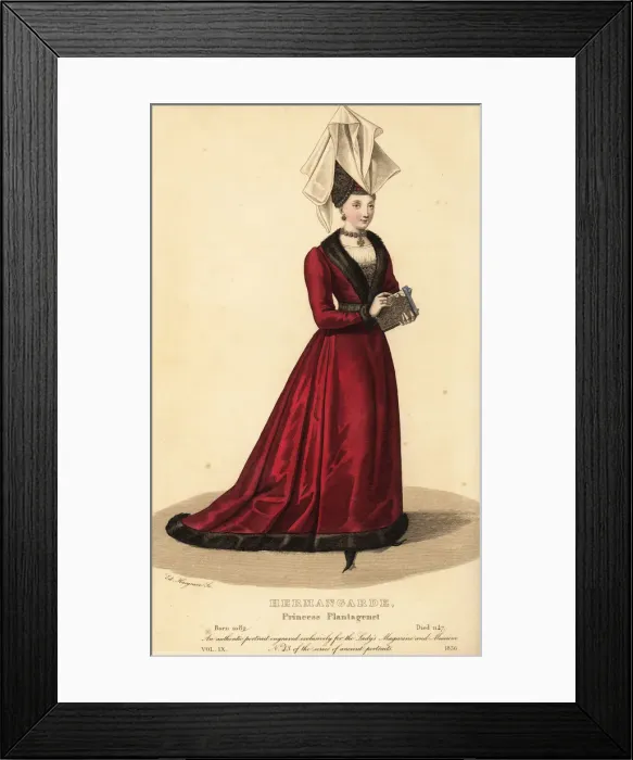 Framed Print : Ermengarde, Princess Plantagenet, 1082-1147 Framed Print : Ermengarde, Princess Plantagenet, 1082-1147
