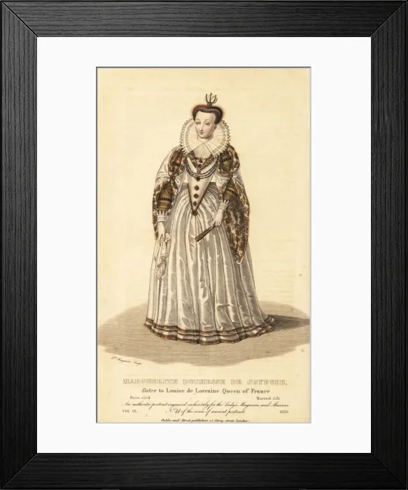 Framed Print : Marguerite, Duchesse de Joyeuse, wife of Anne Framed Print : Marguerite, Duchesse de Joyeuse, wife of Anne