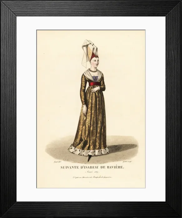 Framed Print : Lady in waiting to Isabelle of Bavaria, wife Framed Print : Lady in waiting to Isabelle of Bavaria, wife
