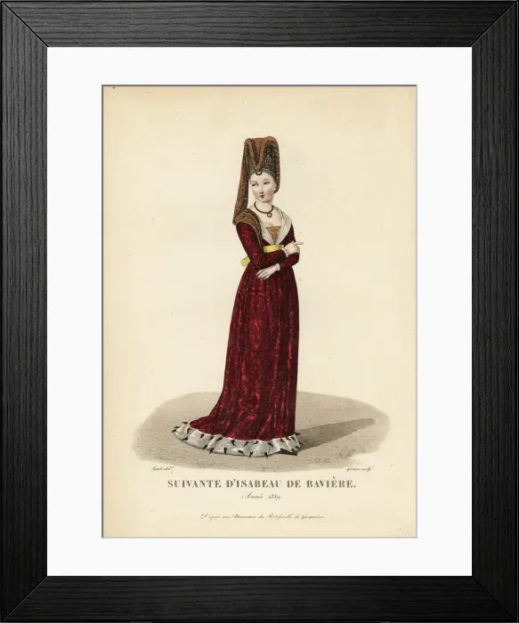 Framed Print : Lady in waiting to Isabelle of Bavaria, wife Framed Print : Lady in waiting to Isabelle of Bavaria, wife
