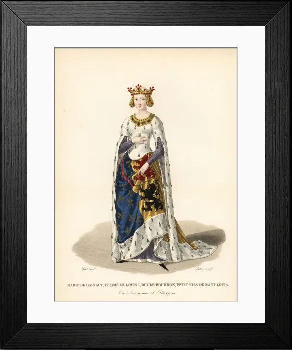 Framed Print : Marie of Hainaut, wife of Louis I, Duke of Framed Print : Marie of Hainaut, wife of Louis I, Duke of
