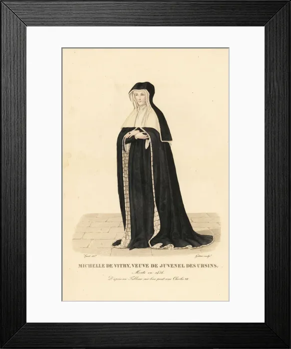 Framed Print : Michelle de Vitry, widow of Jean Jouvenel Framed Print : Michelle de Vitry, widow of Jean Jouvenel