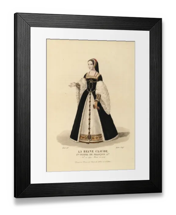 Framed Print : Queen Claude, first wife of King Francis I, 1499-1524 Framed Print : Queen Claude, first wife of King Francis I, 1499-1524