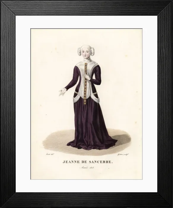 Framed Print : Jeanne de Sancerre, sister of Louis de Sancerre Framed Print : Jeanne de Sancerre, sister of Louis de Sancerre
