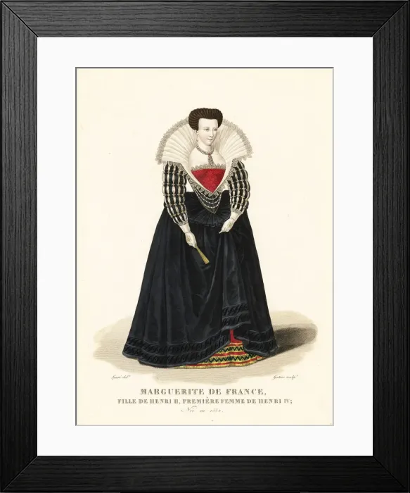 Framed Print : Margaret of Valois, first wife of King Henry IV, 1552-1615 Framed Print : Margaret of Valois, first wife of King Henry IV, 1552-1615