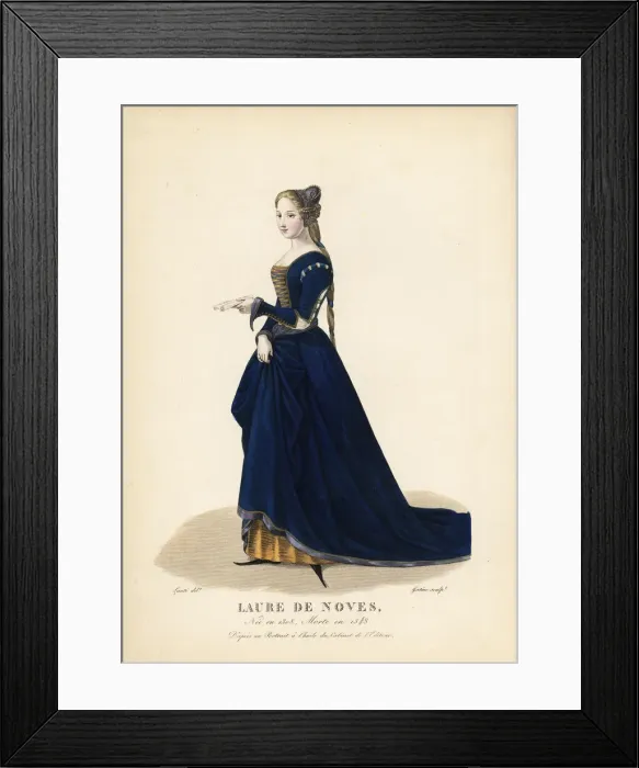Framed Print : Laure de Noves, muse of Francesco Petrarch, 1308-1348 Framed Print : Laure de Noves, muse of Francesco Petrarch, 1308-1348