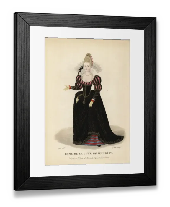 Framed Print : Woman of the court of King Henry IV of France, 1589-1610 Framed Print : Woman of the court of King Henry IV of France, 1589-1610