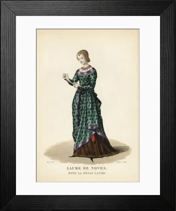 Framed Print : Laure de Noves, la Belle Laure, muse of Francesco Framed Print : Laure de Noves, la Belle Laure, muse of Francesco