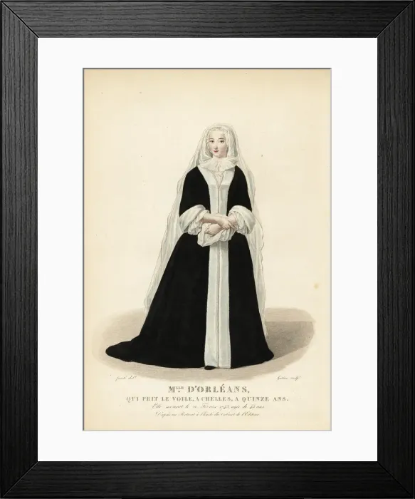 Framed Print : Louise Adelaide d Orleans, later Abbess of Framed Print : Louise Adelaide d Orleans, later Abbess of