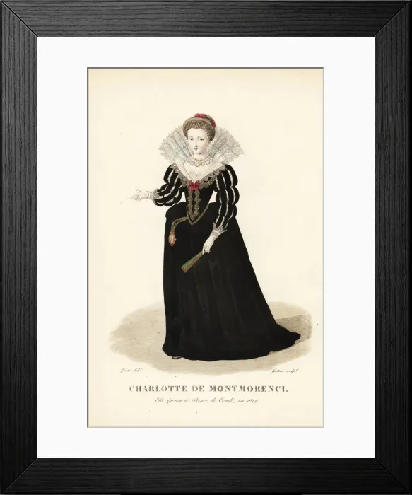 Framed Print : Charlotte de Montmorenci, wife to Henri de Framed Print : Charlotte de Montmorenci, wife to Henri de