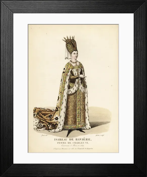 Framed Print : Isabelle de Bavaria, wife of King Charles VI Framed Print : Isabelle de Bavaria, wife of King Charles VI