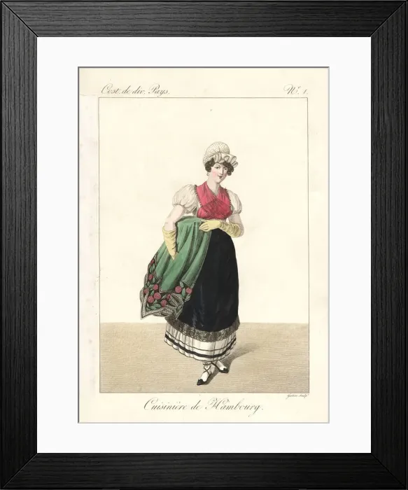 Framed Print : Cook from Hamburg, Germany, 19th century Framed Print : Cook from Hamburg, Germany, 19th century