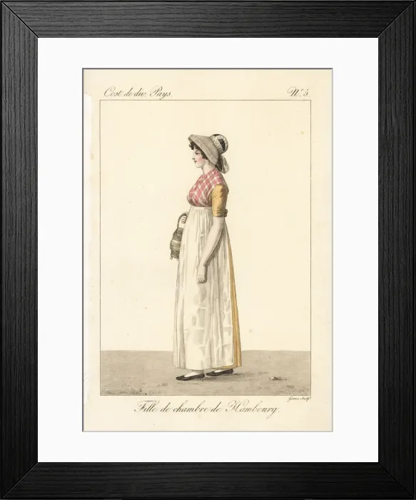 Framed Print : Chambermaid of Hamburg, Germany, 19th century Framed Print : Chambermaid of Hamburg, Germany, 19th century