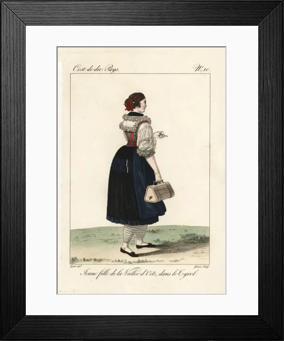 Framed Print : Young woman of the Oetz Valley, Tyrol, Switzerland Framed Print : Young woman of the Oetz Valley, Tyrol, Switzerland