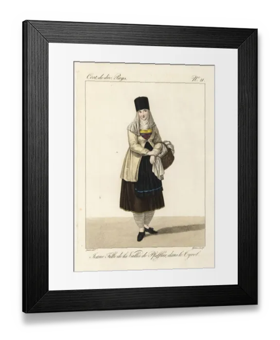 Framed Print : Young girl of the Pfafflar Valley, Tyrol Framed Print : Young girl of the Pfafflar Valley, Tyrol
