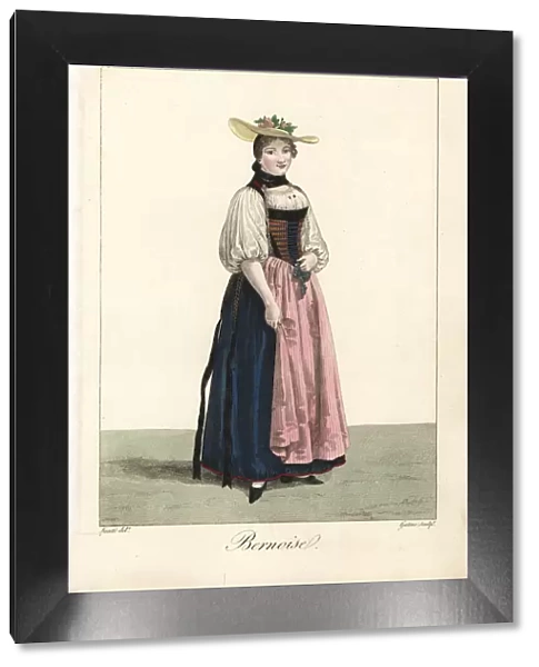 Single woman of Bern, Switzerland, 19th century