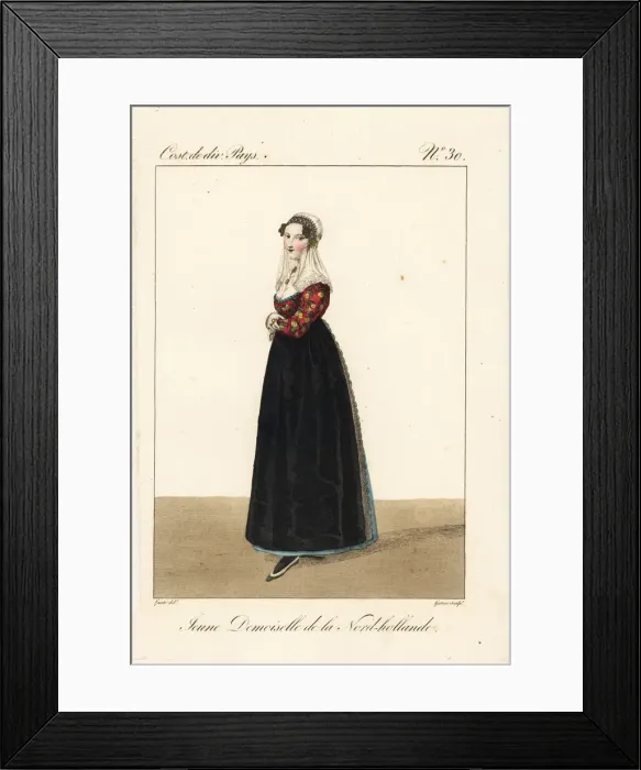 Framed Print : Young girl of North Holland, Netherlands, 19th century Framed Print : Young girl of North Holland, Netherlands, 19th century