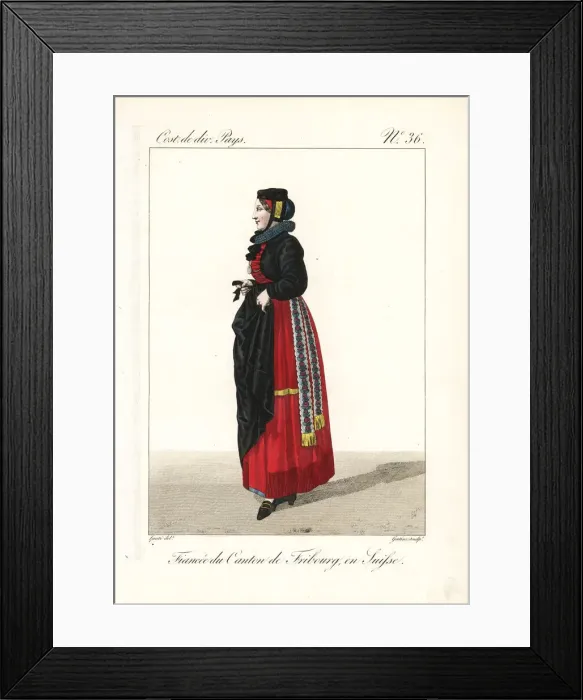 Framed Print : Betrothed girl of the Canton of Fribourg Framed Print : Betrothed girl of the Canton of Fribourg