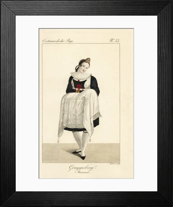 Framed Print : Godmother of Guggisberg, Switzerland, 19th century Framed Print : Godmother of Guggisberg, Switzerland, 19th century