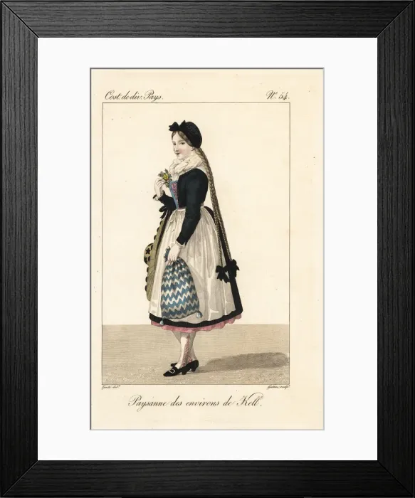 Framed Print : Peasant girl of the environs of Kell am See Framed Print : Peasant girl of the environs of Kell am See