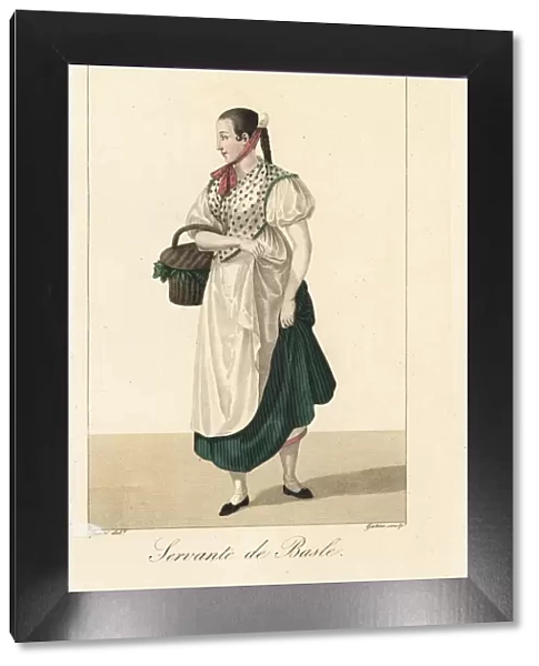 Servant girl of Basel, Switzerland, 19th century