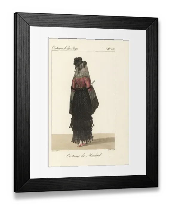 Framed Print : Woman of Madrid, Spain, 19th century Framed Print : Woman of Madrid, Spain, 19th century