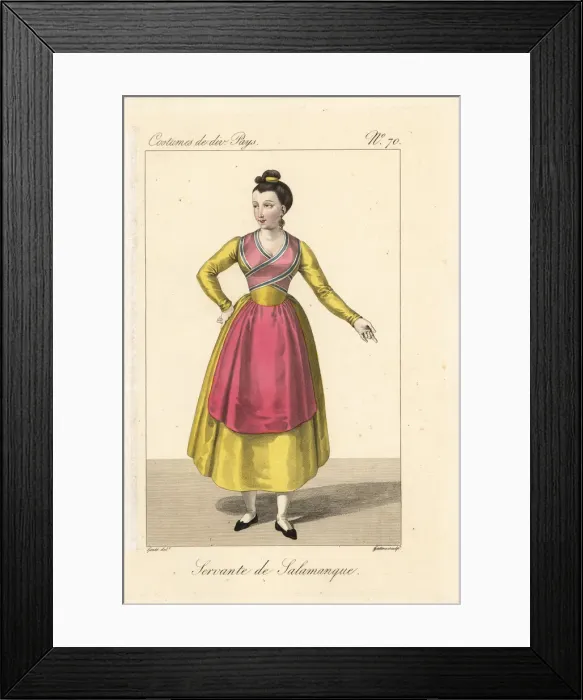 Framed Print : Servant woman of Salamanca, Spain, 19th century Framed Print : Servant woman of Salamanca, Spain, 19th century
