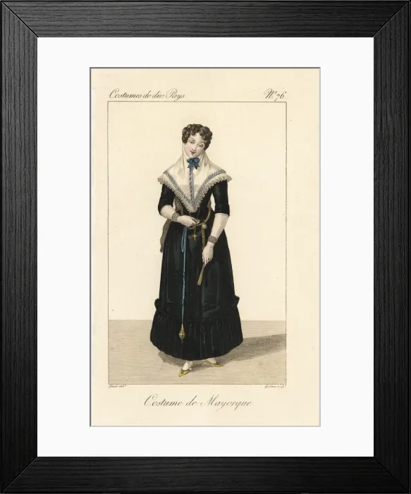 Framed Print : Woman of Majorca, Spain, 19th century Framed Print : Woman of Majorca, Spain, 19th century