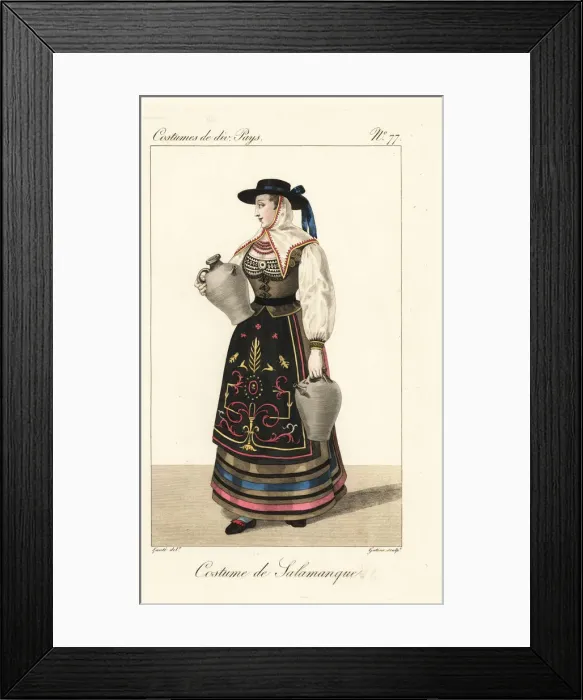 Framed Print : Servant woman of Salamanca, Spain, 19th century Framed Print : Servant woman of Salamanca, Spain, 19th century