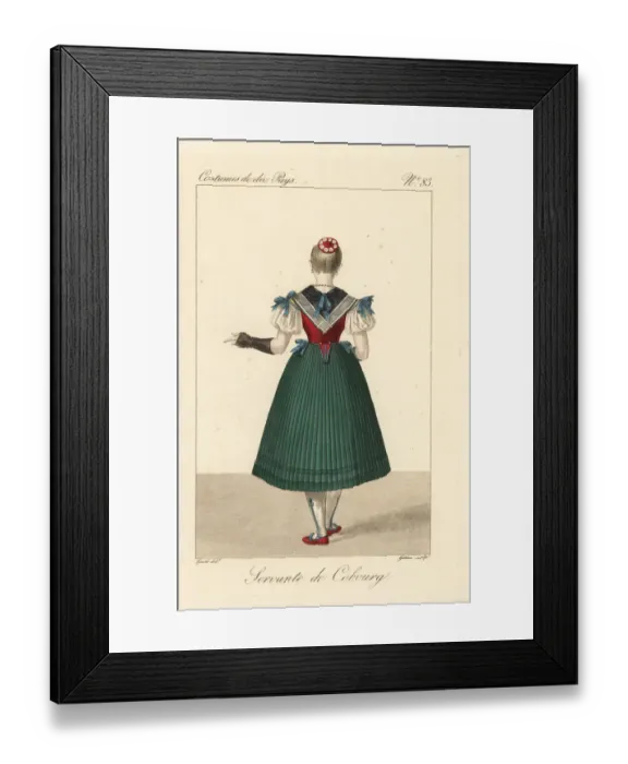 Framed Print : Servant girl of Coburg, Franconia, Germany, 19th century Framed Print : Servant girl of Coburg, Franconia, Germany, 19th century