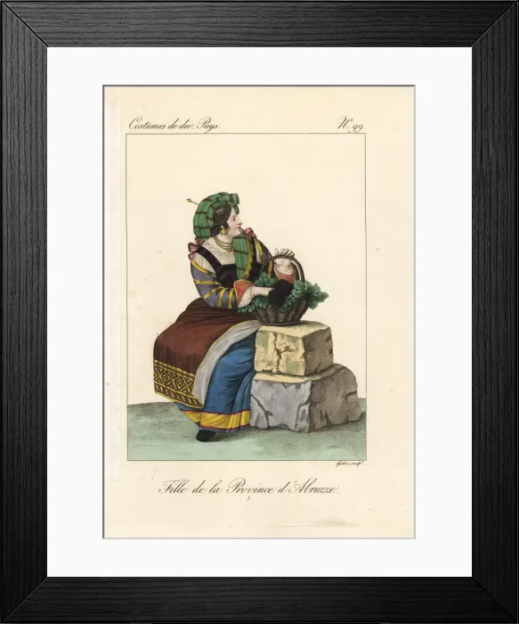 Framed Print : Girl of Pietraferrazzana, Abruzzo, Italy, 19th century Framed Print : Girl of Pietraferrazzana, Abruzzo, Italy, 19th century